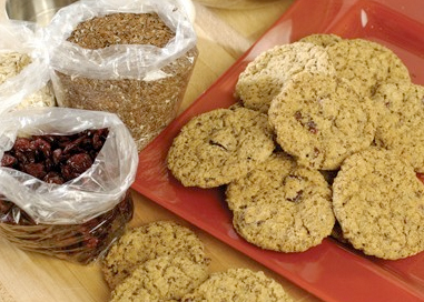 Cranberry, Spelt and Flax Cookies