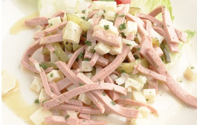 Wurstsalat (Sausage and Cheese Salad)