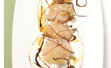 Lobster Tail Sashimi, Curry Oil, Soy Syrup