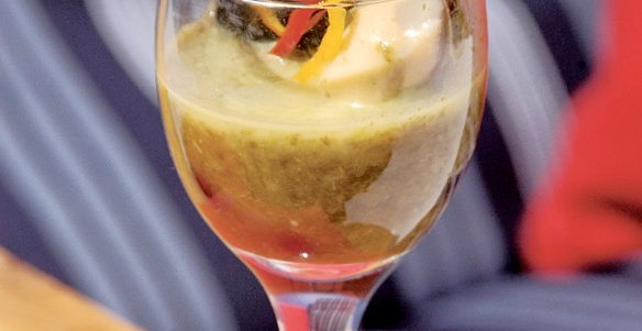 Mussel and Whiskey Shooter