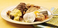 Bison Steak, Eggs and Garlic Smashed Potatoes - by Chef Beth McWilliam,Fresh café