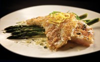 Herb-crusted Pickerel with Lemon-Basil Sauce by Chef Darryl Riddle of Le Garage Café