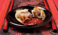 Pan Fried Pork Dumplings by Chef/owner Wei Quan Zhu of Logan Corner
