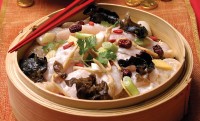 Steamed Fish Fillet with Lotus Flower by Chef Hong Jian Zhu of North Garden Restaurant