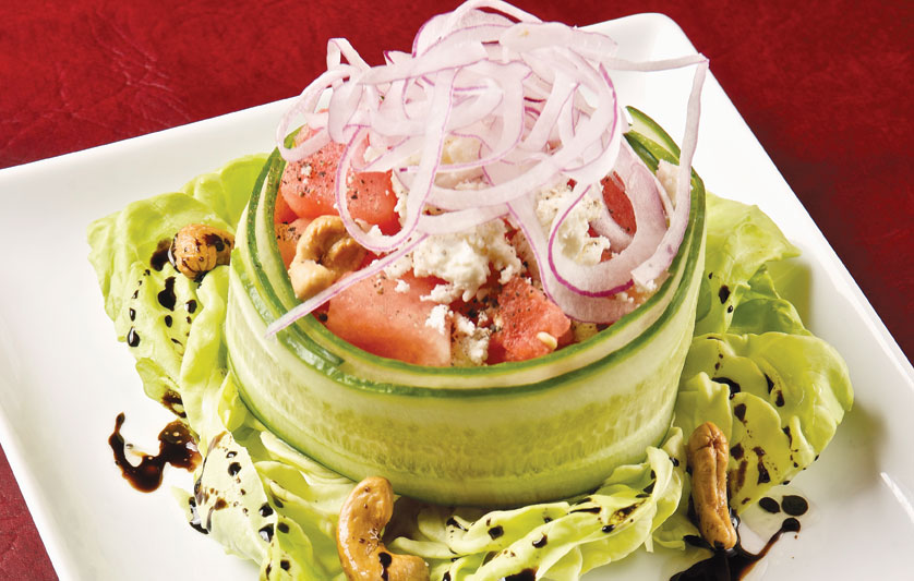 Watermelon and Cucumber Salad