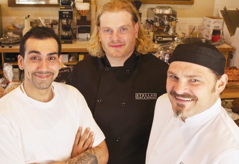 From left to right: Bakery Chef Roland Gregoire, Executive Kitchen Manager Derek Pauls and Executive Chef Johnny Goletz.