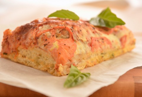Margherita Pizza Focaccia by Bakery Chef Roland Gregoire of Stella’s Café and Bakery