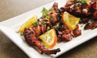 Grilled Octopus with Orange and Chorizo by Chef Alexander Svenne of Bistro 7 1/4