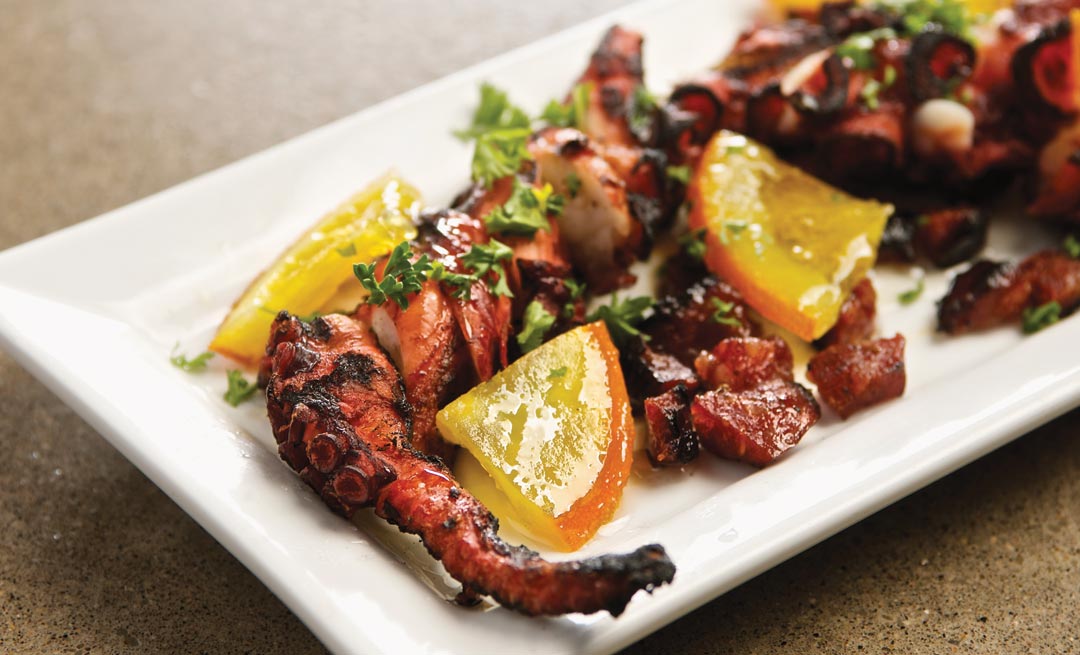 Grilled Octopus with Orange and Chorizo