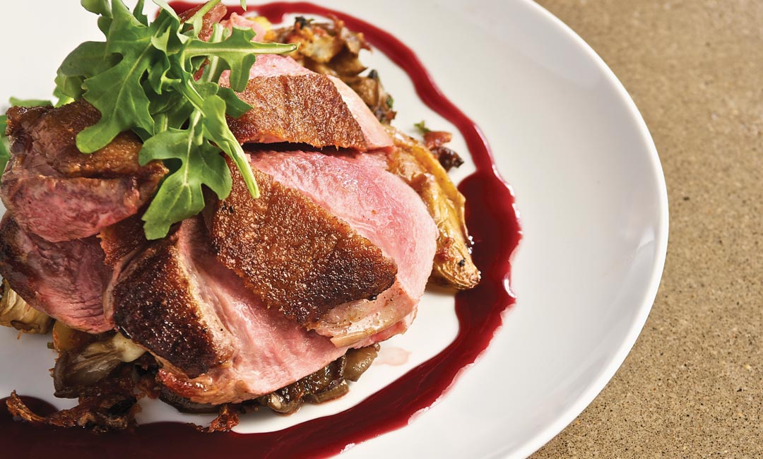 Duck Breast with Potatoes and Wild Mushrooms