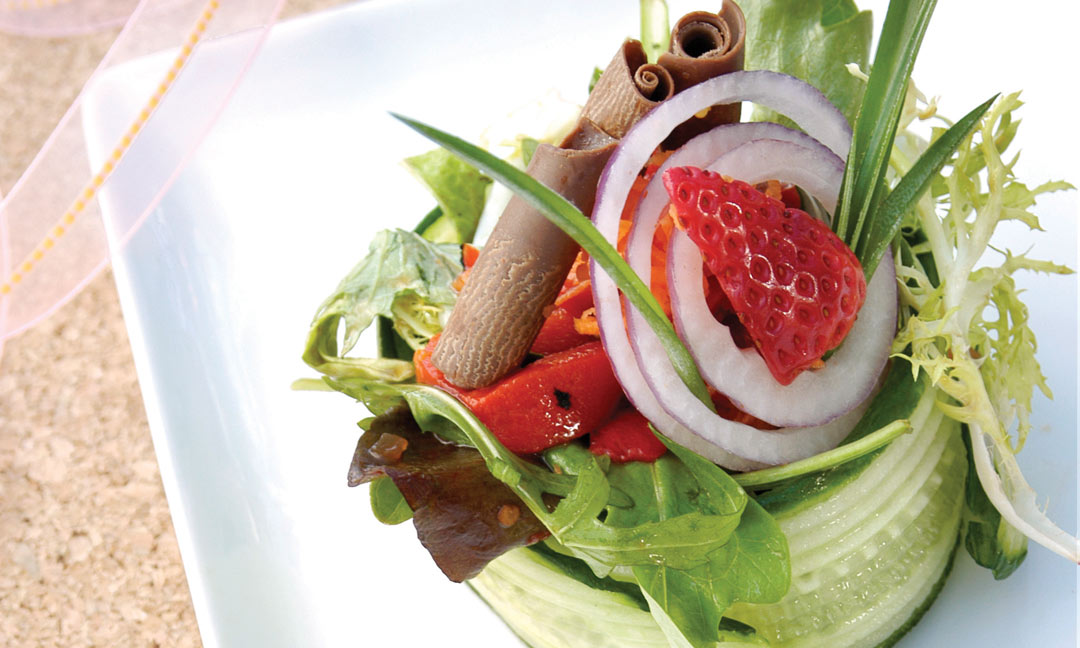 Salad with Sesame Balsamic Vinaigrette