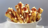French Toast Fries with Maple Whiskey Caramel Sauce