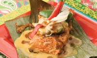 Salmon Filets with Mole Sauce by Chef Dario Pineda-Gutierrez of Café Dario