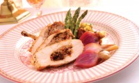 Sausage Stuffed Chicken with Sundried Tomato and Pumpkin Seed Pesto by Chef Brent Barna of Provence Bistro