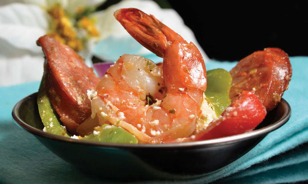 Chorizo Shrimp by Chef/owner Steve Kandilakis of Steve's Bistro