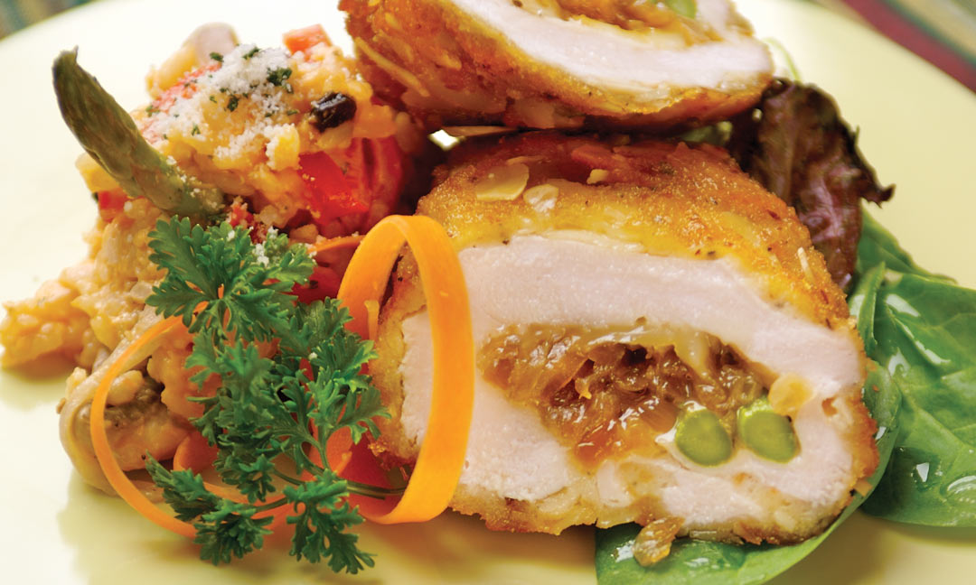 Almond-Crusted Stuffed Chicken Breast