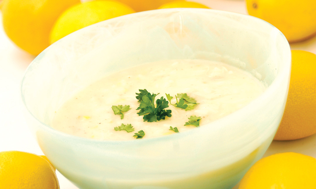 Avgolemono Soup by Owner Irene Adamopoulos of Greek Market