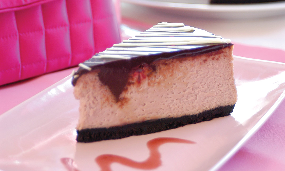 Chocolate Raspberry Cheesecake by Pastry Chef Sumi Saito of Prairie Ink Cafe