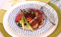 Spiced Pork Tenderloin With Rhubarb Chutney by Sous Chef Thomas Stuart of Fude