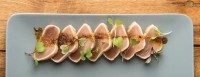 Albacore Tuna a la Plancha, Mojo Rojo, by Chef Adam Donnelly of Segovia