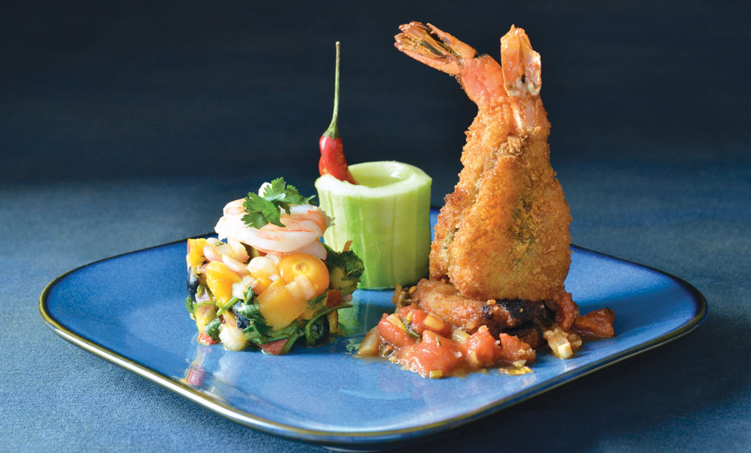 Prawns Two Ways by Chef/owner Dario Pineda-Gutierrez of Cafe Dario