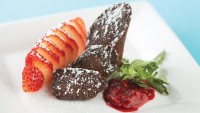 Chocolate-terrine-with-raspberry-coulis by Executive Chef Jason Gower of Delta Winnipeg's Blaze Bistro