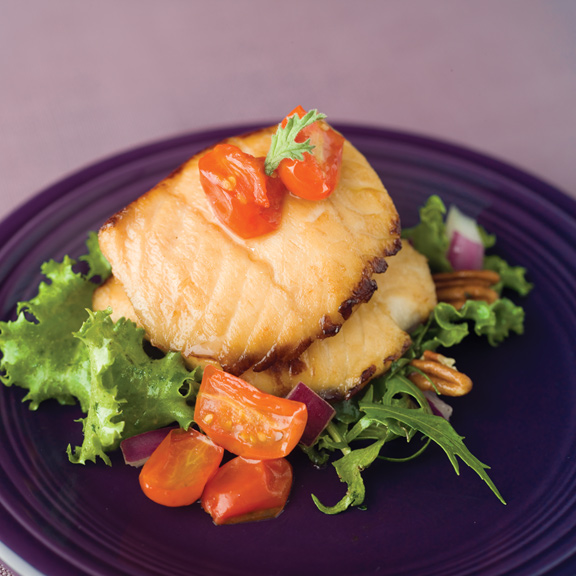 Pan-Seared Pike with Candied Tomatoes