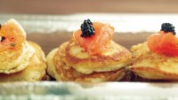 Blinis with Gravlax by Chef Patrick Shrupka of Amici