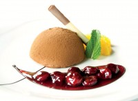 Chocolate Mousse with Cherry Compote by Sous Chef Joël Lamoreux of La Vieille Gare