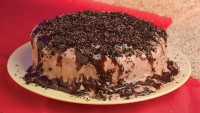 Red River Mud Pie (Chocolate mud pie with red river cereal)