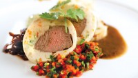 Bison Tenderloin Wrapped with Chicken Mousse by Chef/Owner Craig Guenther of The Market 520