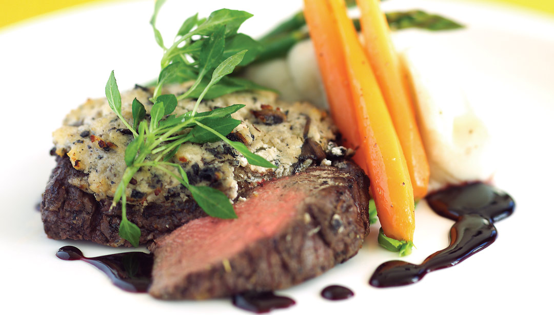 Beef Tenderloin with Goat Cheese