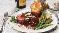 Prime Rib of Beef with Yorkshire Pudding by Chef Marco Grimaldi, Bailey's Restaurant
