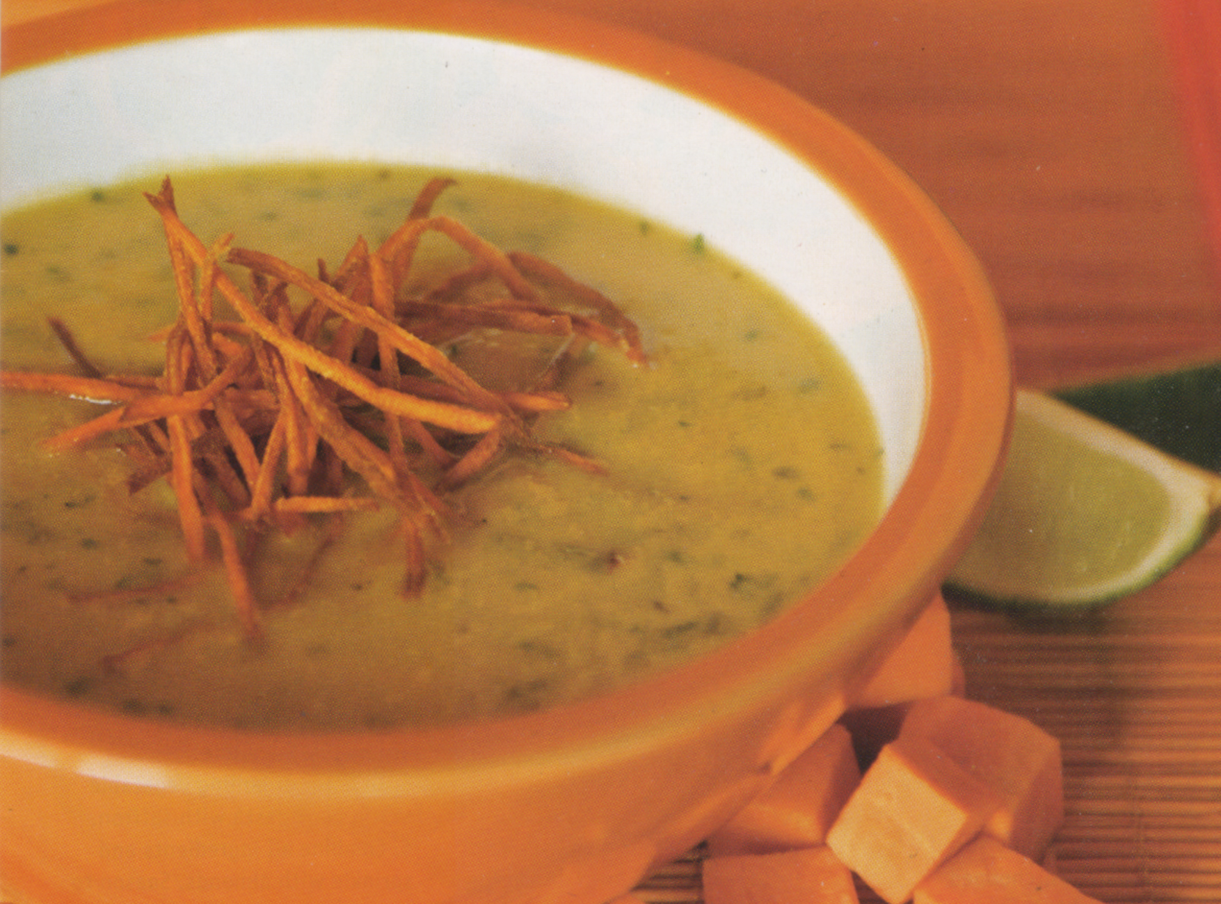 Sweet Potato Soup with Ginger and Lime