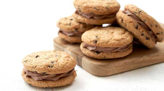 Tahini Chocolate Chip Cookie Sandwiches