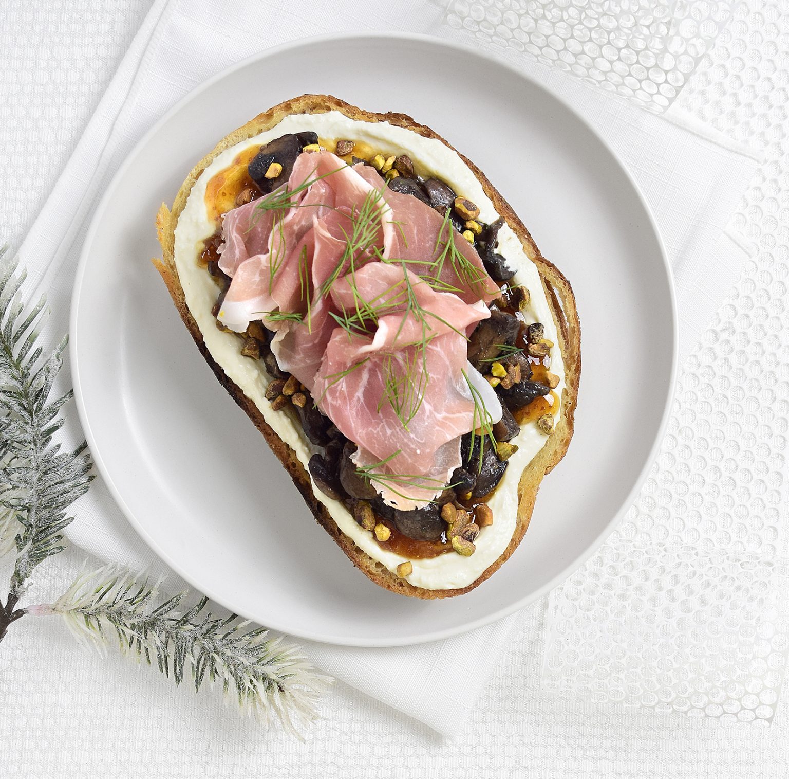 Prosciutto Mushroom Toast Recipe